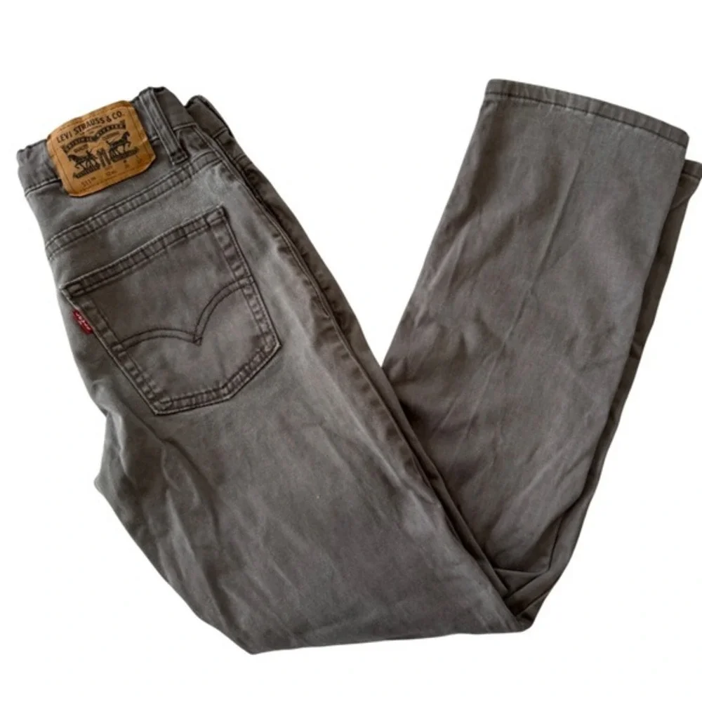 Levi's 511 Slim Fit‎ Gray Jeans Men's 26x27 Stretch Denim Modern Tapered